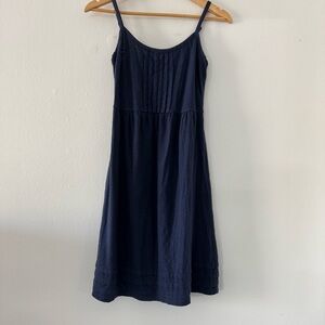 Tommy Bahama Navy Blue Knit Pleated Sundress XS Sleeveless Scoop Neck Mini Short